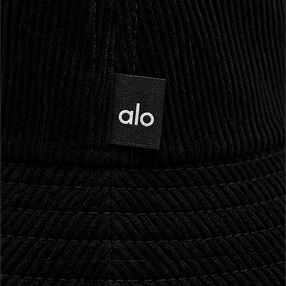 ALO Yoga Black Athleisure Bucket Hat Logo